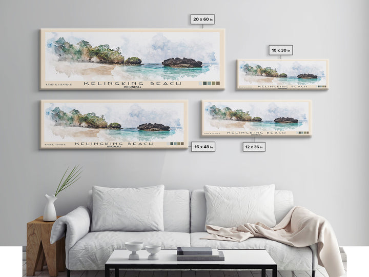 Kelingking Beach, Indonesia Watercolor Print, Vacation Gift, Indonesia Wall Art, Vacation Wall Art, Vacatation Memories, Beach Decor, Beach Or Lakehouse Art