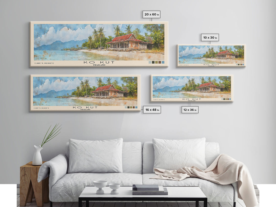 Ko Kut, Thailand Watercolor Print, Vacation Gift, Thailand Wall Art, Beach Painting, Beach Decor, Beach Or Lakehouse Art