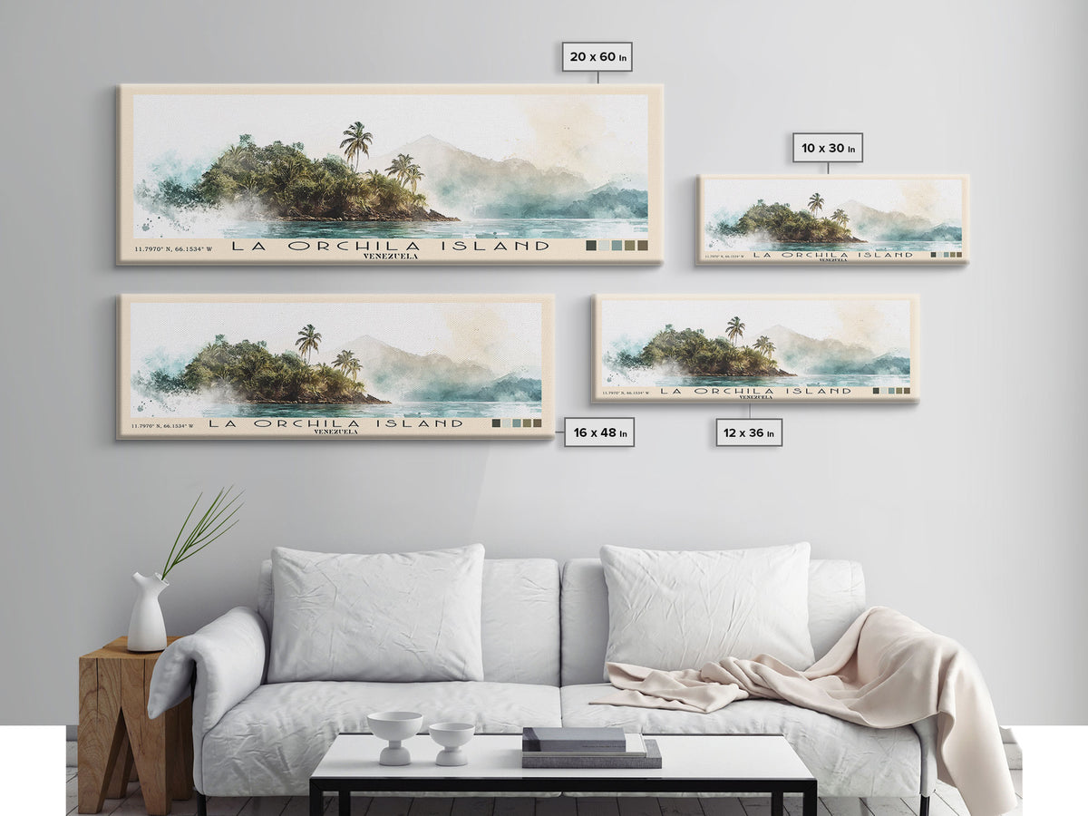 La Orchila Island, Venezuela Watercolor Beach Print, Vacation Gift, Venezuela Wall Art, Beach Painting, Beach Decor, Beach Painting