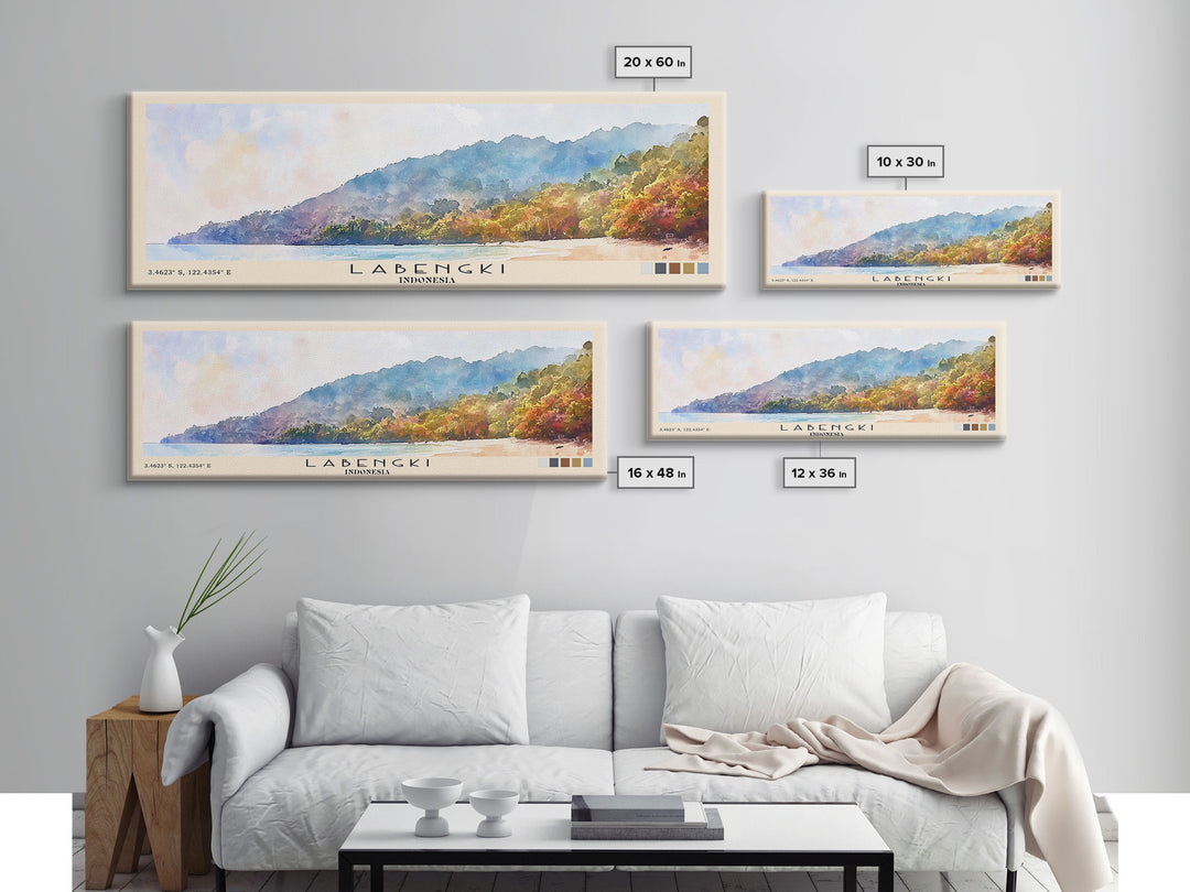 Labengki, Indonesia Watercolor Print, Vacation Gift, Indonesia Wall Art, Vacation Wall Art, Vacatation Memories, Beach Decor, Beach Or Lakehouse Art