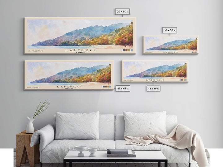 Labengki, Indonesia Watercolor Print, Vacation Gift, Indonesia Wall Art, Vacation Wall Art, Vacatation Memories, Beach Decor, Beach Or Lakehouse Art