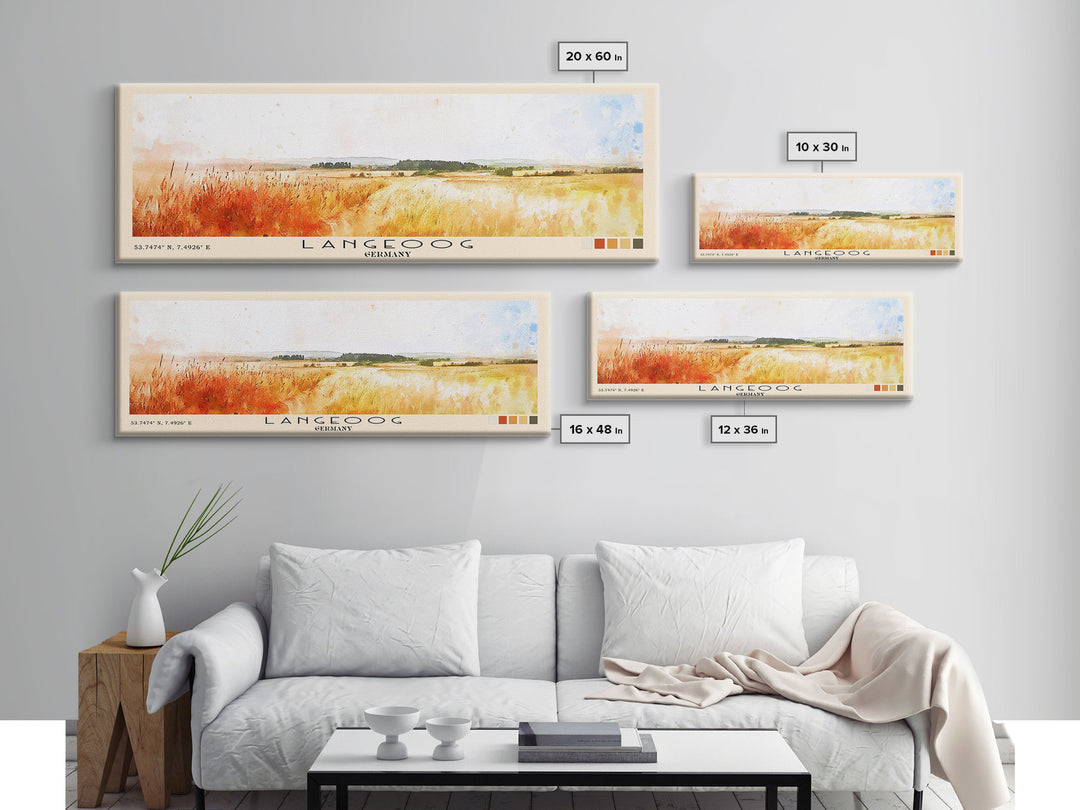 Langeoog, Germany Watercolor Print, Vacation Gift, Germany Wall Art, Beach Painting, Beach Decor, Beach Or Lakehouse Art