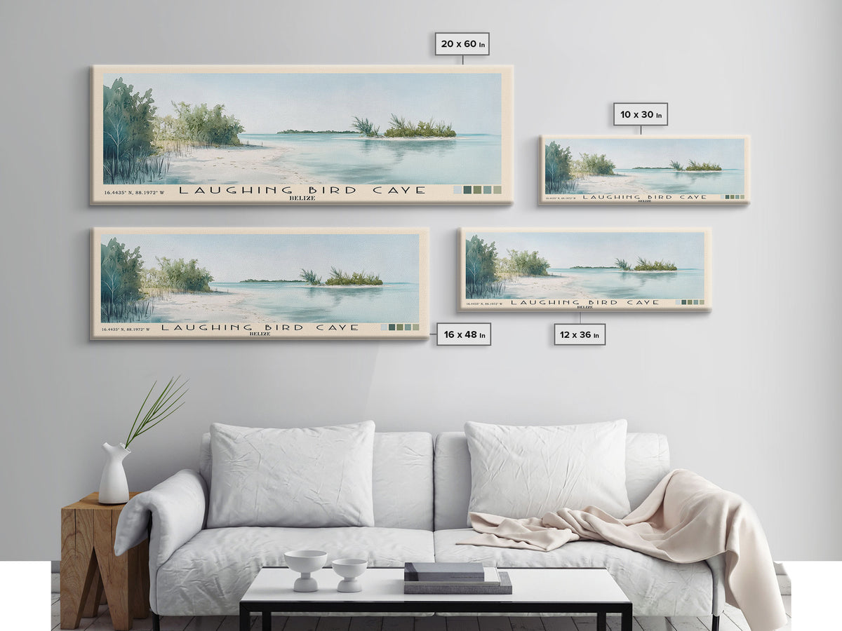 Laughing Bird Caye, Belize Watercolor Print, Vacation Gift, Belize Wall Art, Beach Painting, Beach Decor, Beach Or Lakehouse Art