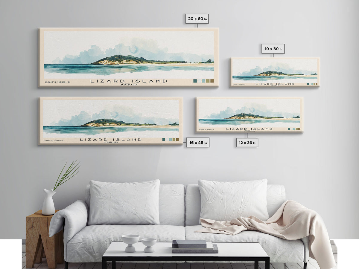Lizard Island, Australia Watercolor Beach Print, Vacation Gift, Australia Wall Art, Beach Painting, Beach Decor, Beach Painting