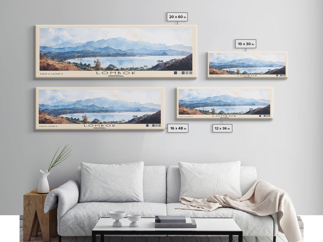 Lombok, Indonesia Watercolor Print, Vacation Gift, Indonesia Wall Art, Beach Painting, Beach Decor, Beach Or Lakehouse Art