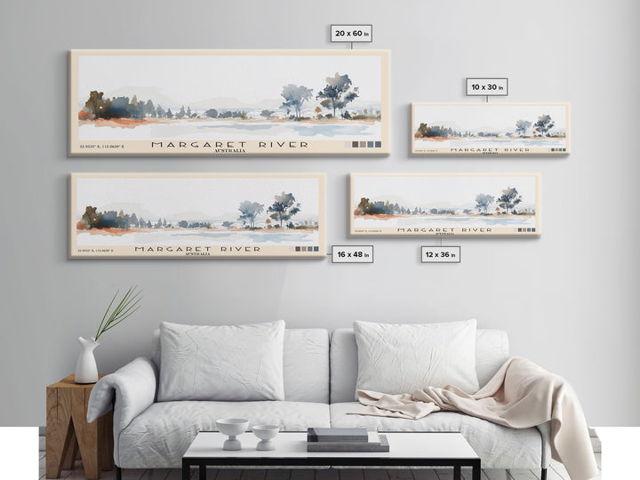 Margaret River, Australia Watercolor Beach Print, Vacation Gift, Australia Wall Art, Beach Painting, Beach Decor, Beach Painting