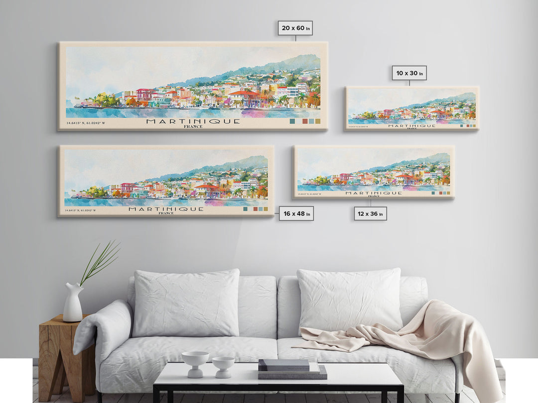 Martinique, France Watercolor Print, Vacation Gift, France Wall Art, Vacation Wall Art, Vacatation Memories, Beach Decor, Beach Or Lakehouse Art