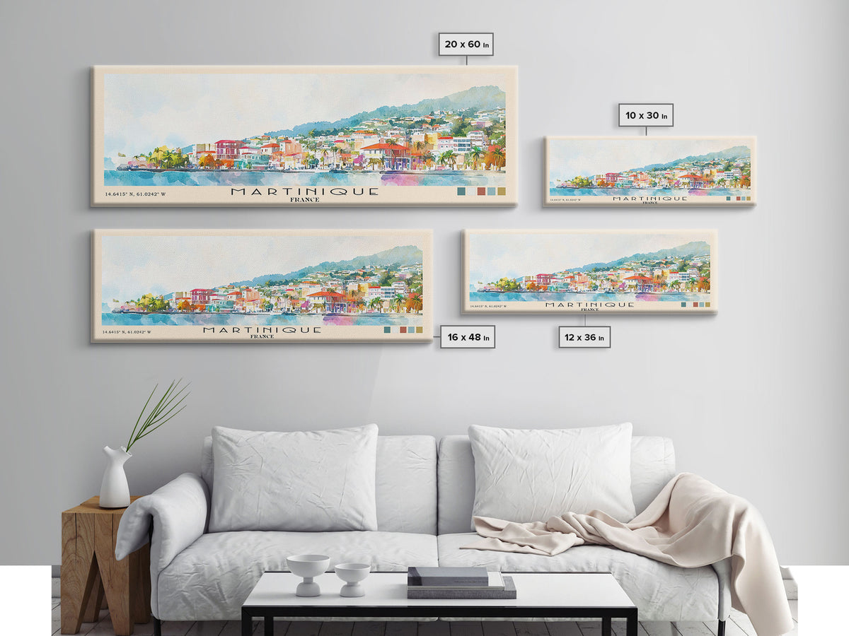 Martinique, France Watercolor Print, Vacation Gift, France Wall Art, Vacation Wall Art, Vacatation Memories, Beach Decor, Beach Or Lakehouse Art