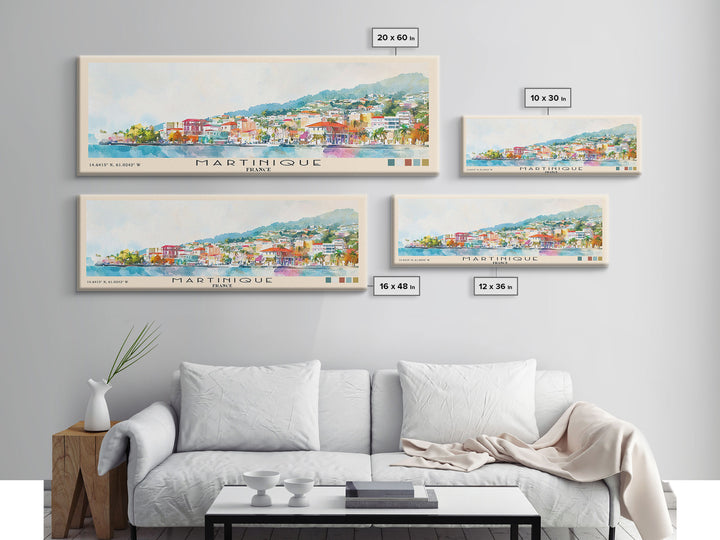 Martinique, France Watercolor Print, Vacation Gift, France Wall Art, Vacation Wall Art, Vacatation Memories, Beach Decor, Beach Or Lakehouse Art