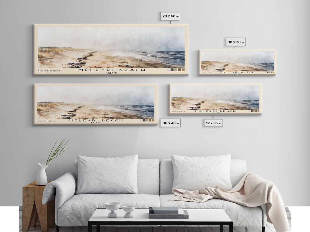 Meleyri Beach, Iceland Watercolor Print, Vacation Gift, Iceland Wall Art, Vacation Wall Art, Vacatation Memories, Beach Decor, Beach Or Lakehouse Art