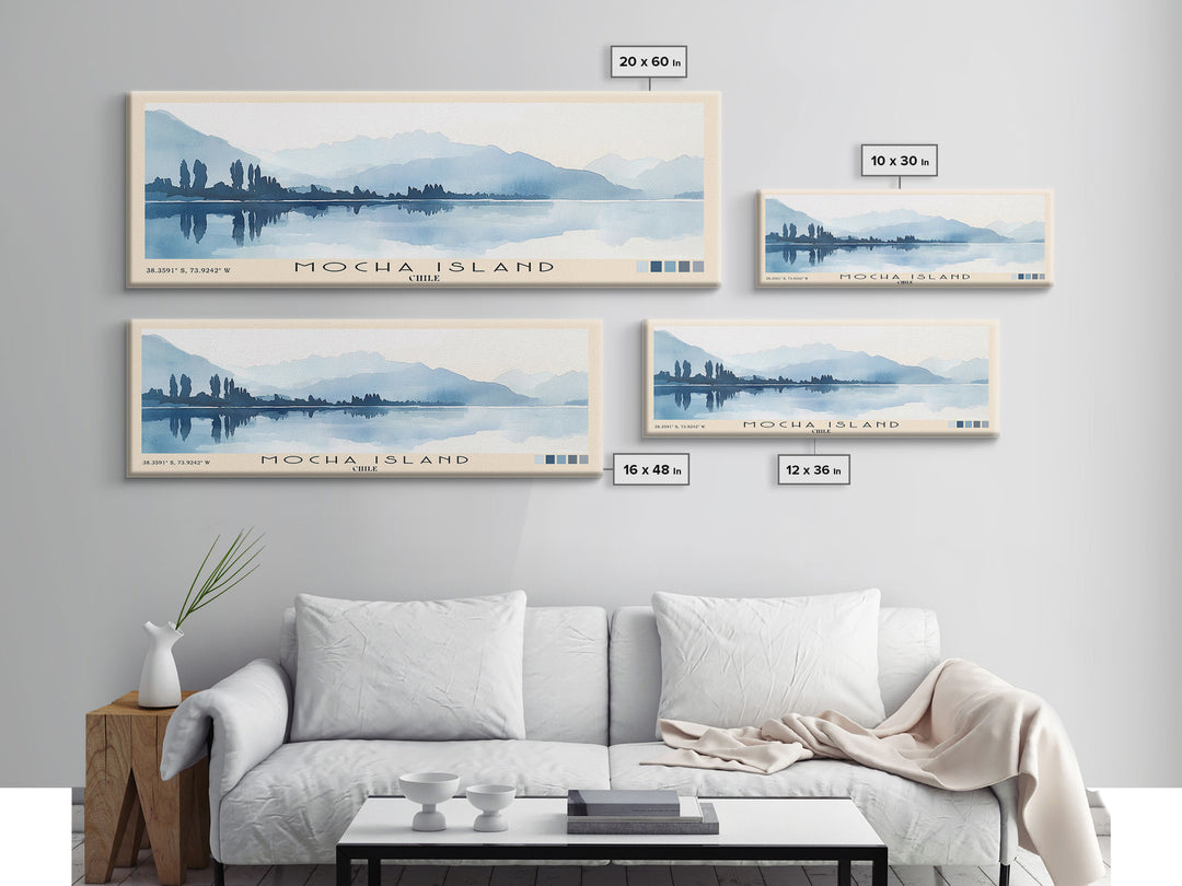 Mocha Island, Chile Watercolor Print, Vacation Gift, Chile Wall Art, Vacation Wall Art, Vacatation Memories, Beach Decor, Beach Or Lakehouse Art