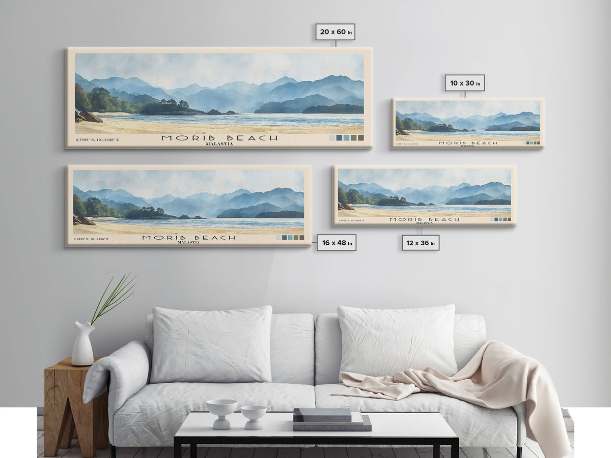 Morib Beach, Malasyia Watercolor Print, Vacation Gift, Malasyia Wall Art, Beach Painting, Beach Decor, Beach Or Lakehouse Art