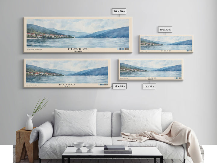 Moro, Croatia Watercolor Beach Print, Vacation Gift, Croatia Wall Art, Beach Painting, Beach Decor, Beach Painting