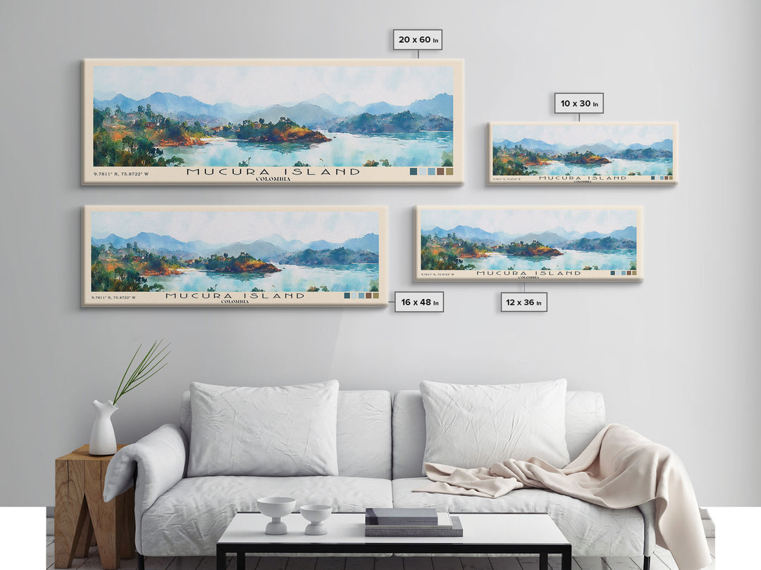 Mucura Island, Colombia Watercolor Print, Vacation Gift, Colombia Wall Art, Beach Painting, Beach Decor, Beach Or Lakehouse Art