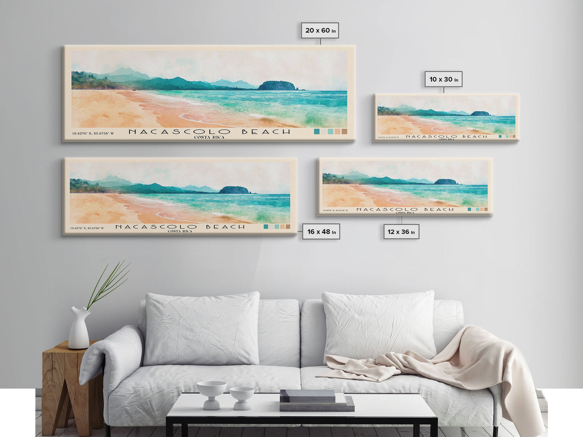 Nacascolo Beach, Costa Rica Watercolor Print, Vacation Gift, Costa Rica Wall Art, Vacation Wall Art, Vacatation Memories, Beach Decor, Beach Or Lakehouse Art