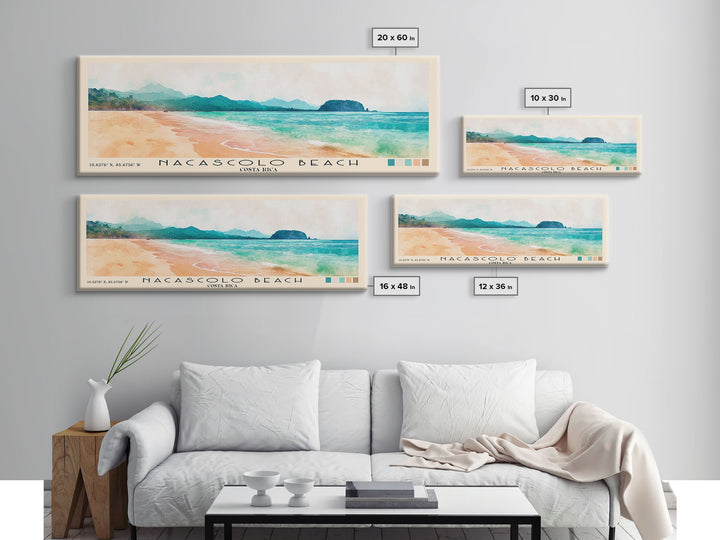 Nacascolo Beach, Costa Rica Watercolor Print, Vacation Gift, Costa Rica Wall Art, Vacation Wall Art, Vacatation Memories, Beach Decor, Beach Or Lakehouse Art