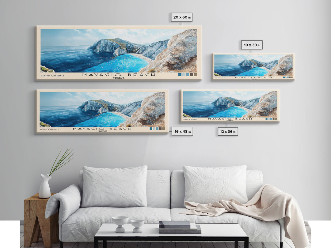 Navagio Beach, Greece Watercolor Print, Vacation Gift, Greece Wall Art, Beach Painting, Beach Decor, Beach Or Lakehouse Art