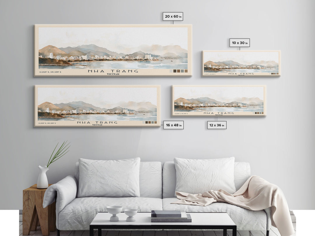 Nha Trang, Vietnam Watercolor Print, Vacation Gift, Vietnam Wall Art, Vacation Wall Art, Vacatation Memories, Beach Decor, Beach Or Lakehouse Art