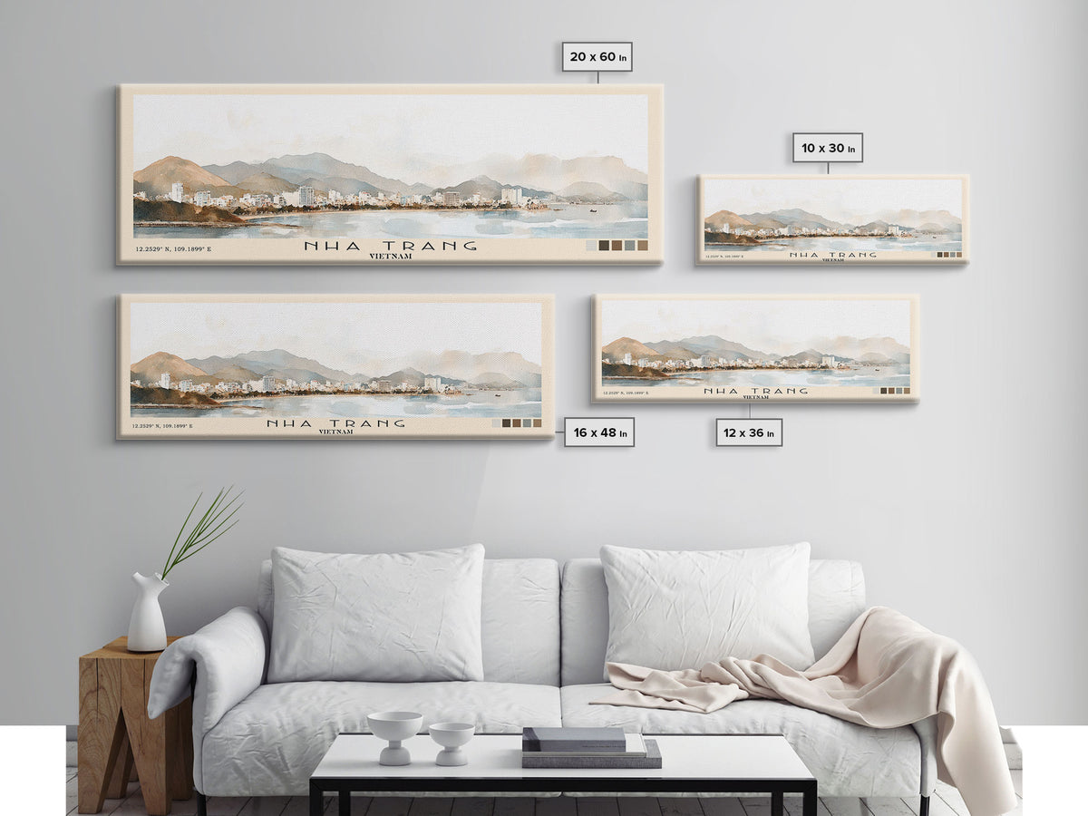 Nha Trang, Vietnam Watercolor Print, Vacation Gift, Vietnam Wall Art, Vacation Wall Art, Vacatation Memories, Beach Decor, Beach Or Lakehouse Art