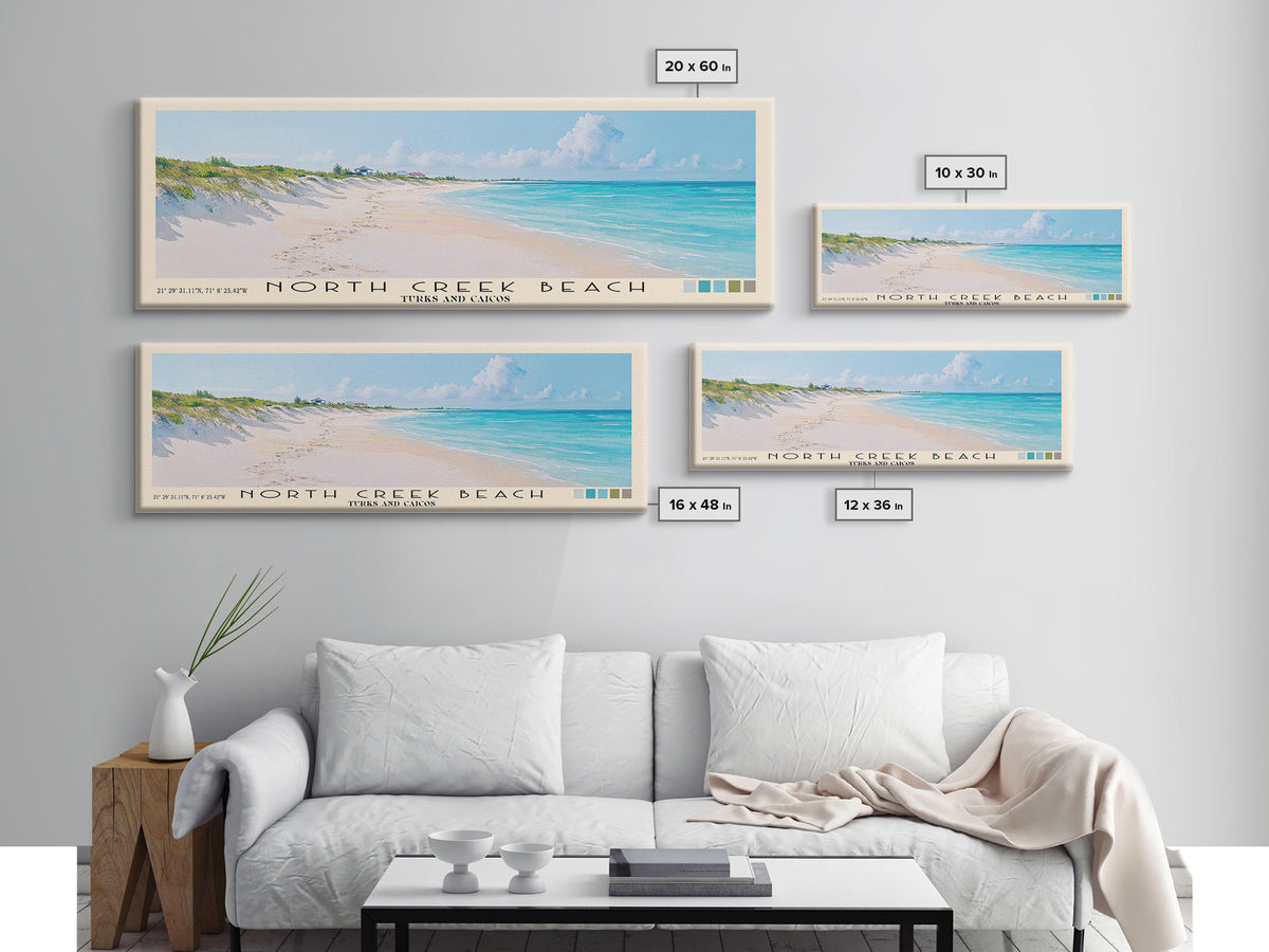 North Creek Beach, Turks and Caicos Watercolor Print, Vacation Gift, Turks and Caicos Wall Art, Beach Painting, Beach Decor, Beach Or Lakehouse Art
