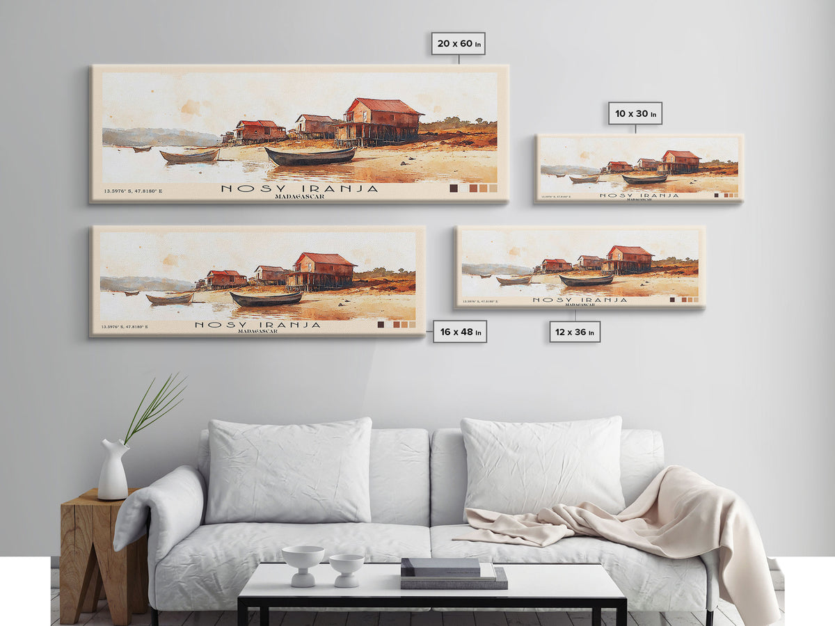 Nosy Iranja, Madagascar Watercolor Print, Vacation Gift, Madagascar Wall Art, Beach Painting, Beach Decor, Beach Or Lakehouse Art