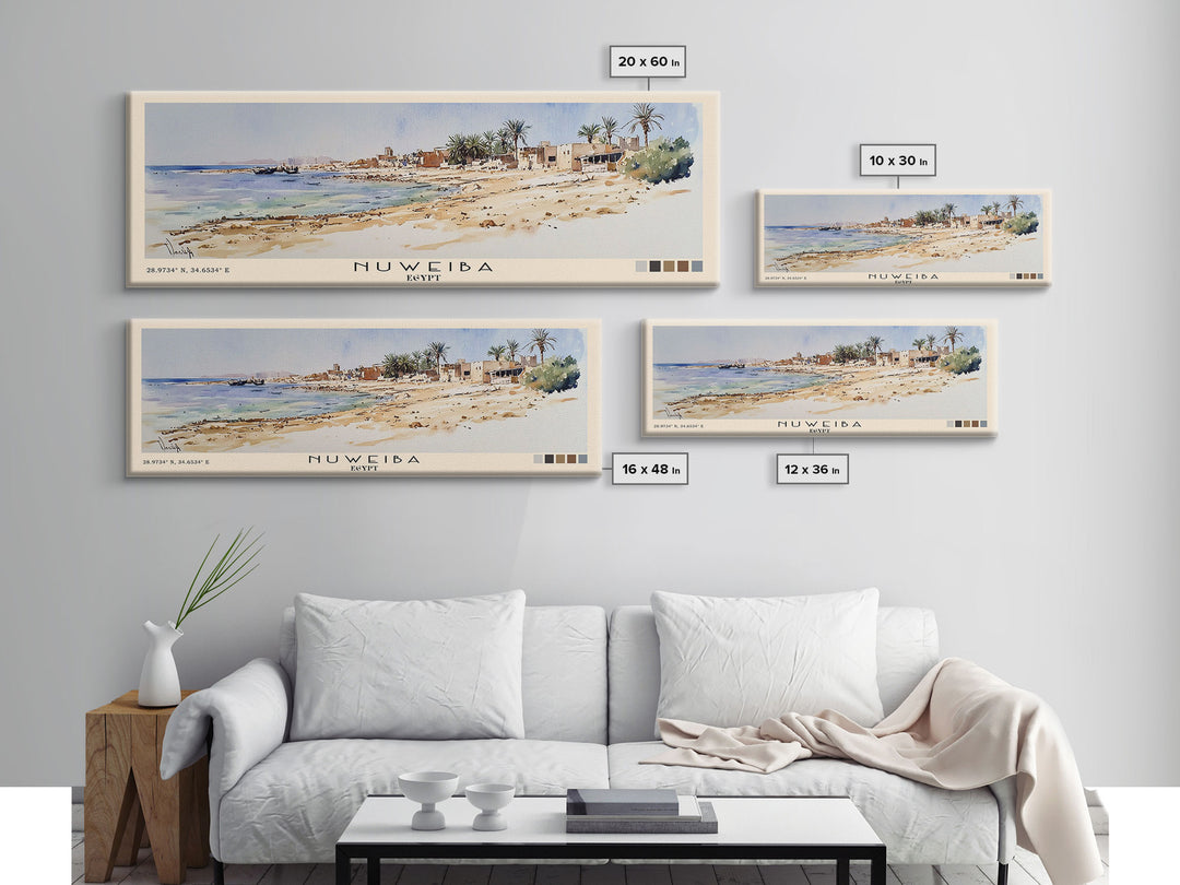 Nuweiba, Egypt Watercolor Print, Vacation Gift, Egypt Wall Art, Vacation Wall Art, Vacatation Memories, Beach Decor, Beach Or Lakehouse Art