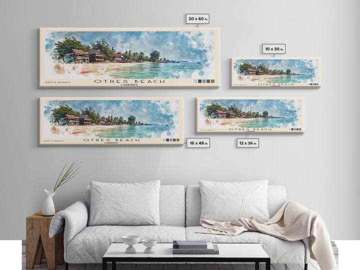 Otres Beach, Cambodia Watercolor Print, Vacation Gift, Cambodia Wall Art, Vacation Wall Art, Vacatation Memories, Beach Decor, Beach Or Lakehouse Art