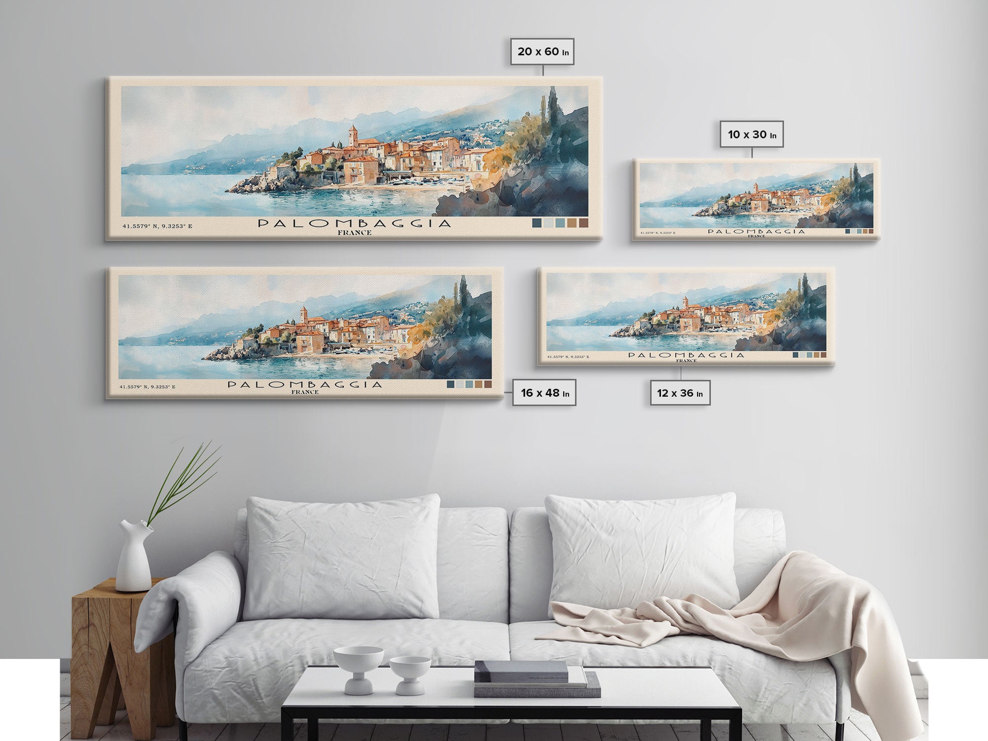 Palombaggia, France Watercolor Print, Vacation Gift, France Wall Art, Beach Painting, Beach Decor, Beach Or Lakehouse Art