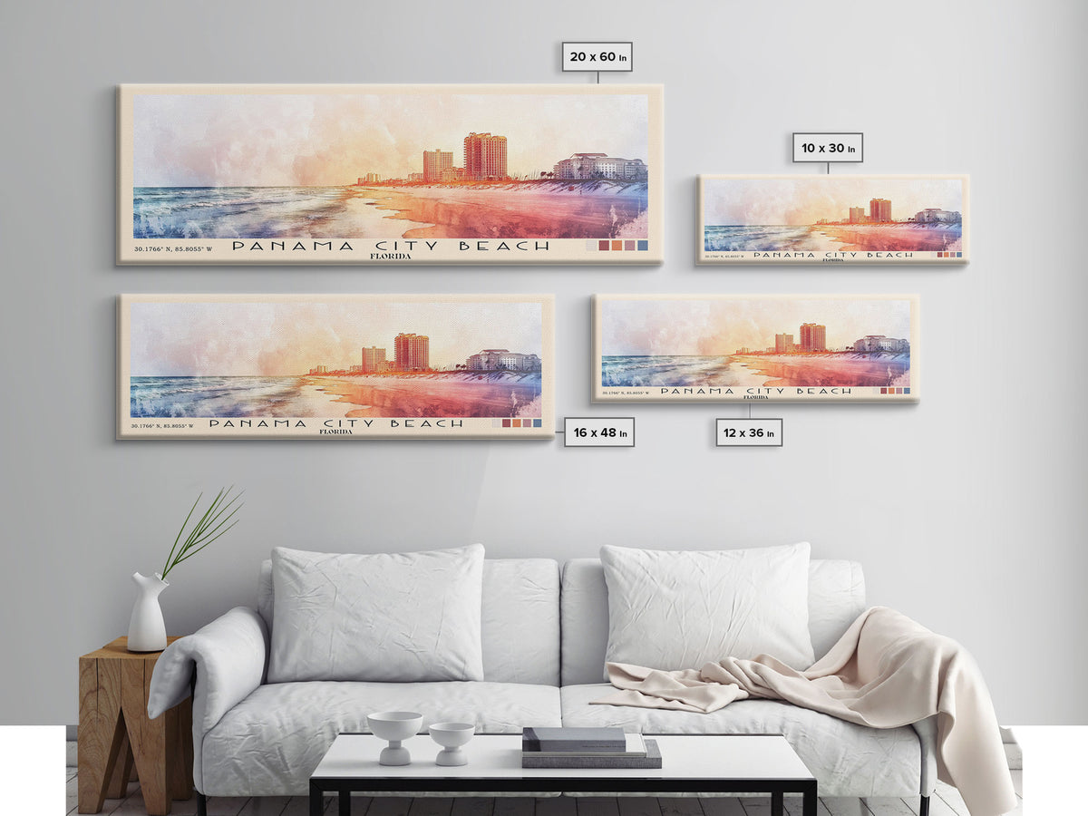 Panama City Beach, Florida Watercolor Print, Vacation Gift, Florida Wall Art, Vacation Wall Art, Vacatation Memories, Beach Decor, Beach Or Lakehouse Art