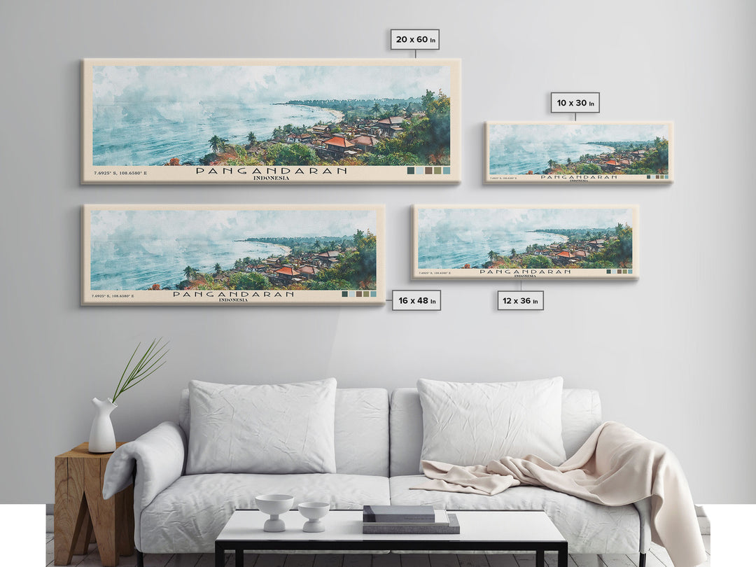 Pangandaran, Indonesia Watercolor Print, Vacation Gift, Indonesia Wall Art, Beach Painting, Beach Decor, Beach Or Lakehouse Art
