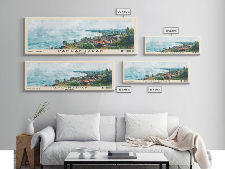 Pangandaran, Indonesia Watercolor Print, Vacation Gift, Indonesia Wall Art, Beach Painting, Beach Decor, Beach Or Lakehouse Art