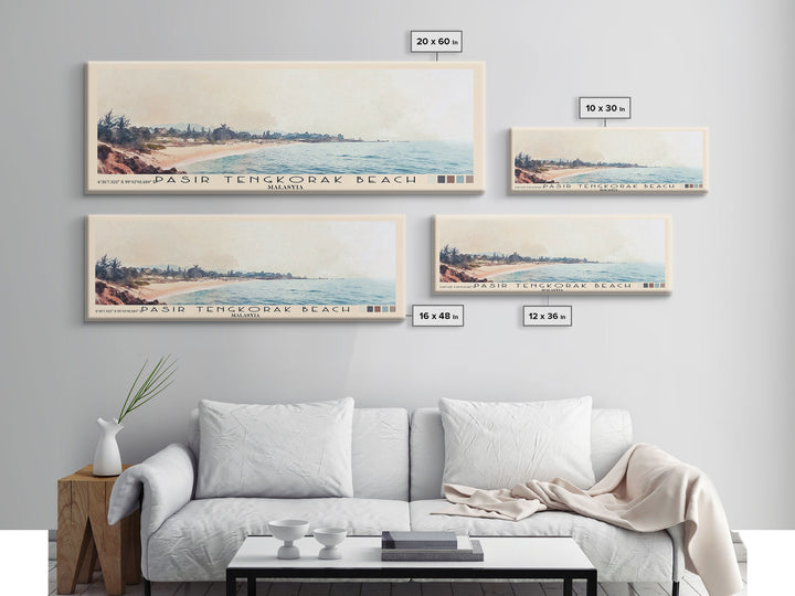 Pasir Tengkorak Beach, Malasyia Watercolor Print, Vacation Gift, Malasyia Wall Art, Vacation Wall Art, Vacatation Memories, Beach Decor, Beach Or Lakehouse Art