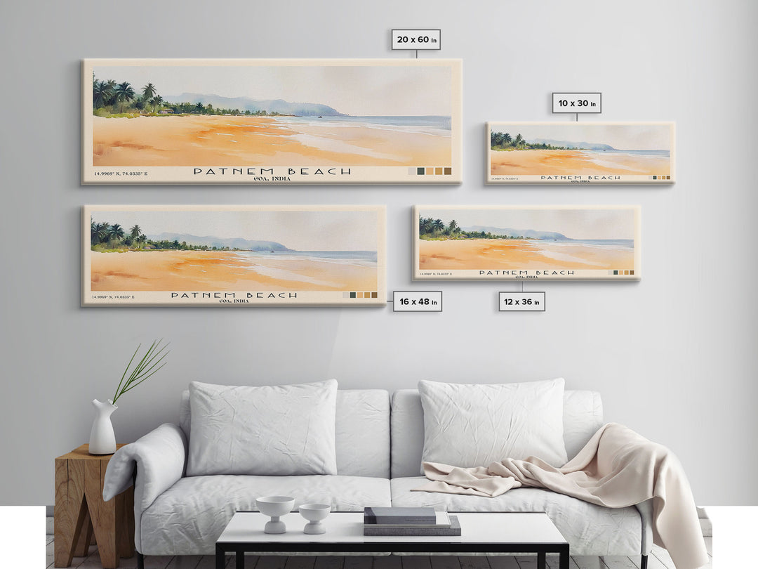 Patnem Beach, Goa, India Watercolor Print, Vacation Gift, Goa, India Wall Art, Vacation Wall Art, Vacatation Memories, Beach Decor, Beach Or Lakehouse Art