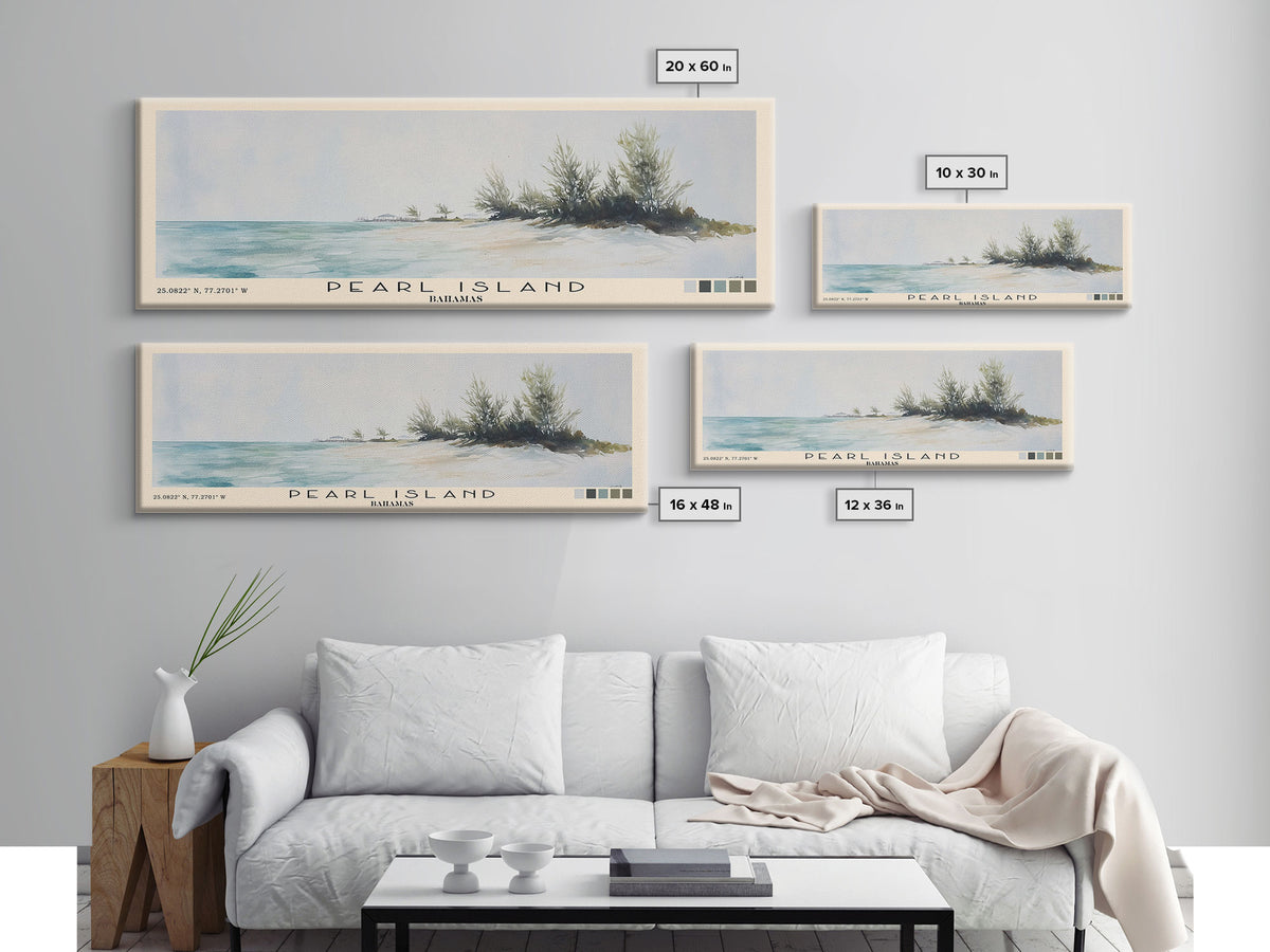 Pearl Island, Bahamas Watercolor Print, Vacation Gift, Bahamas Wall Art, Vacation Wall Art, Vacatation Memories, Beach Decor, Beach Or Lakehouse Art