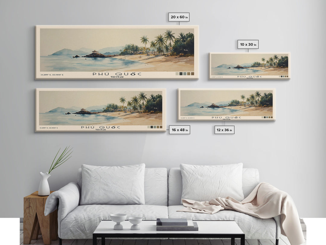 Phú Quốc, Vietnam Watercolor Print, Vacation Gift, Vietnam Wall Art, Vacation Wall Art, Vacatation Memories, Beach Decor, Beach Or Lakehouse Art