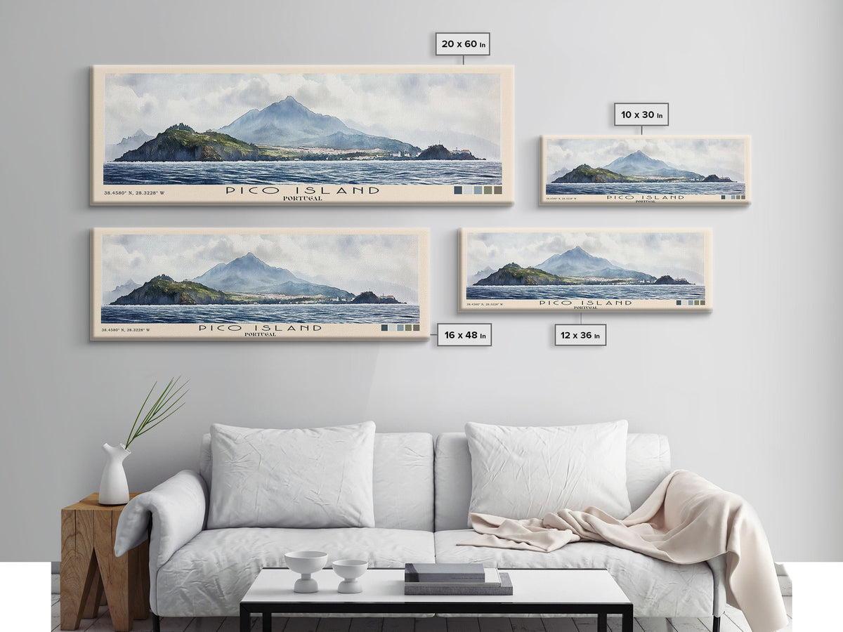 Pico Island, Portugal Watercolor Print, Vacation Gift, Portugal Wall Art, Beach Painting, Beach Decor, Beach Or Lakehouse Art