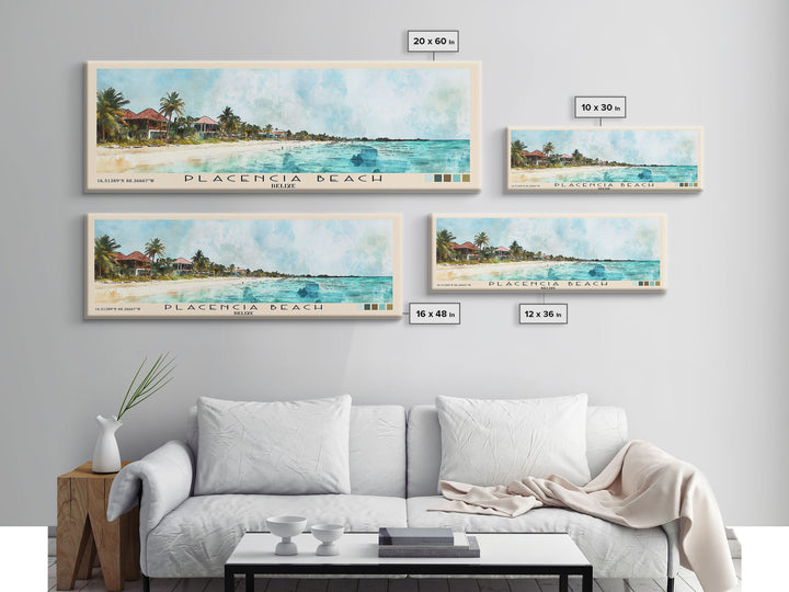Placencia Beach, Belize Watercolor Print, Vacation Gift, Belize Wall Art, Vacation Wall Art, Vacatation Memories, Beach Decor, Beach Or Lakehouse Art