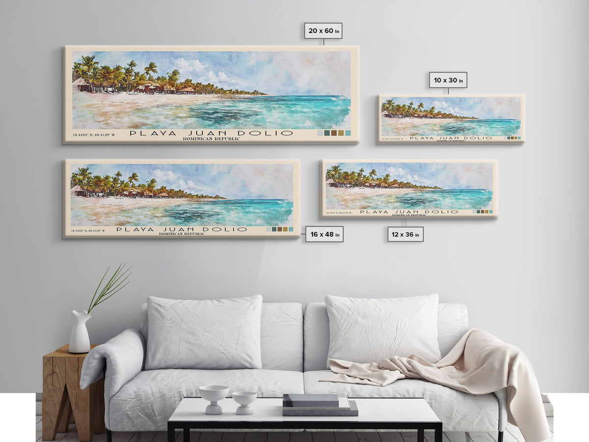 Playa Juan Dolio, Dominican Republic Watercolor Print, Vacation Gift, Dominican Republic Wall Art, Vacation Wall Art, Vacatation Memories, Beach Decor, Beach Or Lakehouse Art
