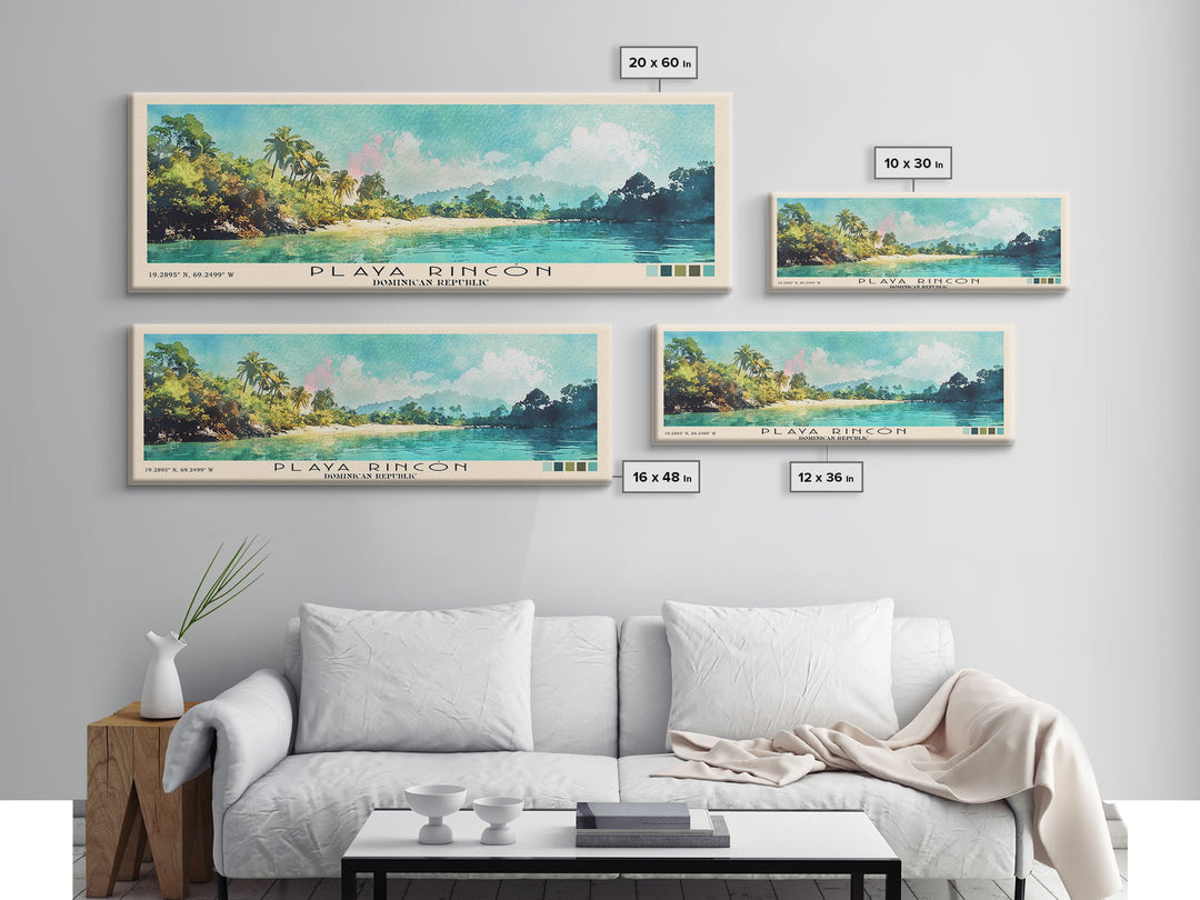 Playa Rincón, Dominican Republic Watercolor Print, Vacation Gift, Dominican Republic Wall Art, Vacation Wall Art, Vacatation Memories, Beach Decor, Beach Or Lakehouse Art