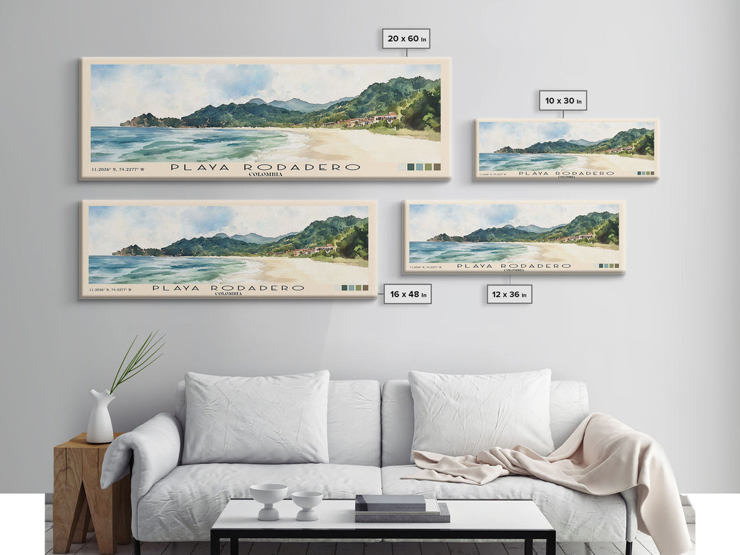 Playa Rodadero, Colombia Watercolor Print, Vacation Gift, Colombia Wall Art, Beach Painting, Beach Decor, Beach Or Lakehouse Art