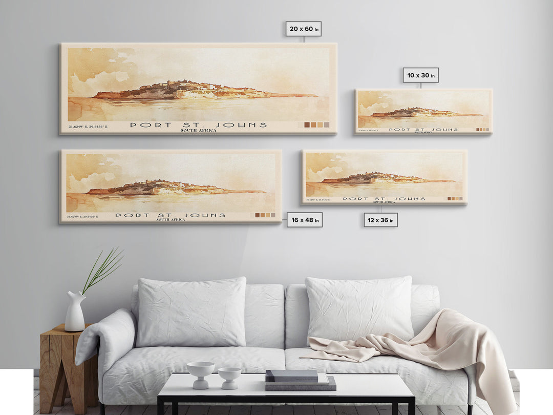 Port St. Johns, South Africa Watercolor Print, Vacation Gift, South Africa Wall Art, Beach Painting, Beach Decor, Beach Or Lakehouse Art