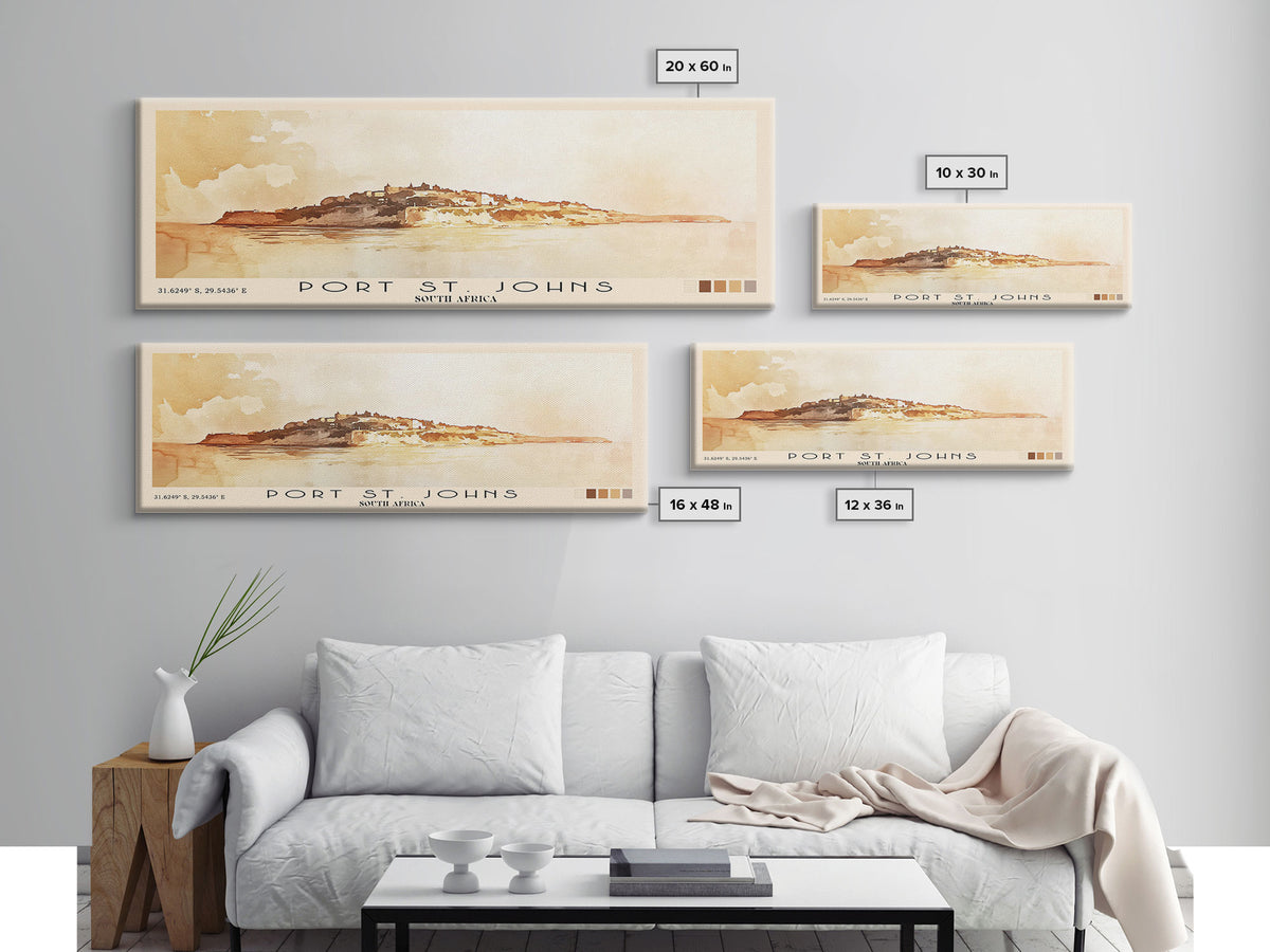 Port St. Johns, South Africa Watercolor Print, Vacation Gift, South Africa Wall Art, Beach Painting, Beach Decor, Beach Or Lakehouse Art