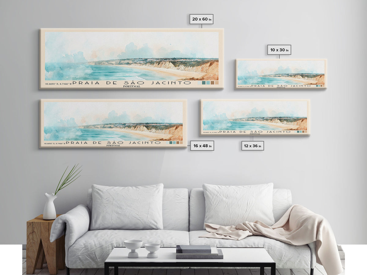 Praia de São Jacinto, Portugal Watercolor Print, Vacation Gift, Portugal Wall Art, Vacation Wall Art, Vacatation Memories, Beach Decor, Beach Or Lakehouse Art