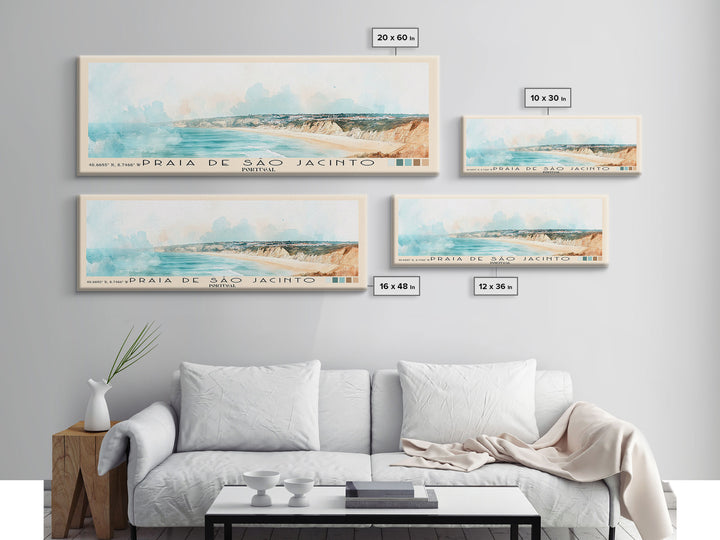 Praia de São Jacinto, Portugal Watercolor Print, Vacation Gift, Portugal Wall Art, Vacation Wall Art, Vacatation Memories, Beach Decor, Beach Or Lakehouse Art