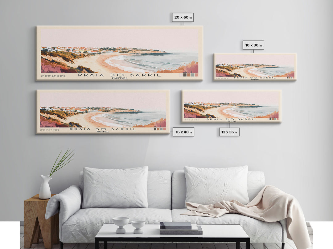 Praia do Barril, Portugal Watercolor Beach Print, Vacation Gift, Portugal Wall Art, Beach Painting, Beach Decor, Beach Painting