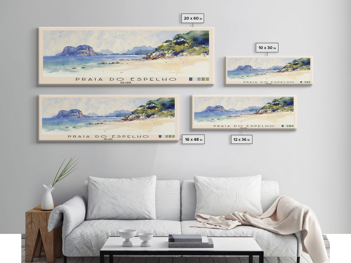 Praia do Espelho, Brazil Watercolor Print, Vacation Gift, Brazil Wall Art, Vacation Wall Art, Vacatation Memories, Beach Decor, Beach Or Lakehouse Art