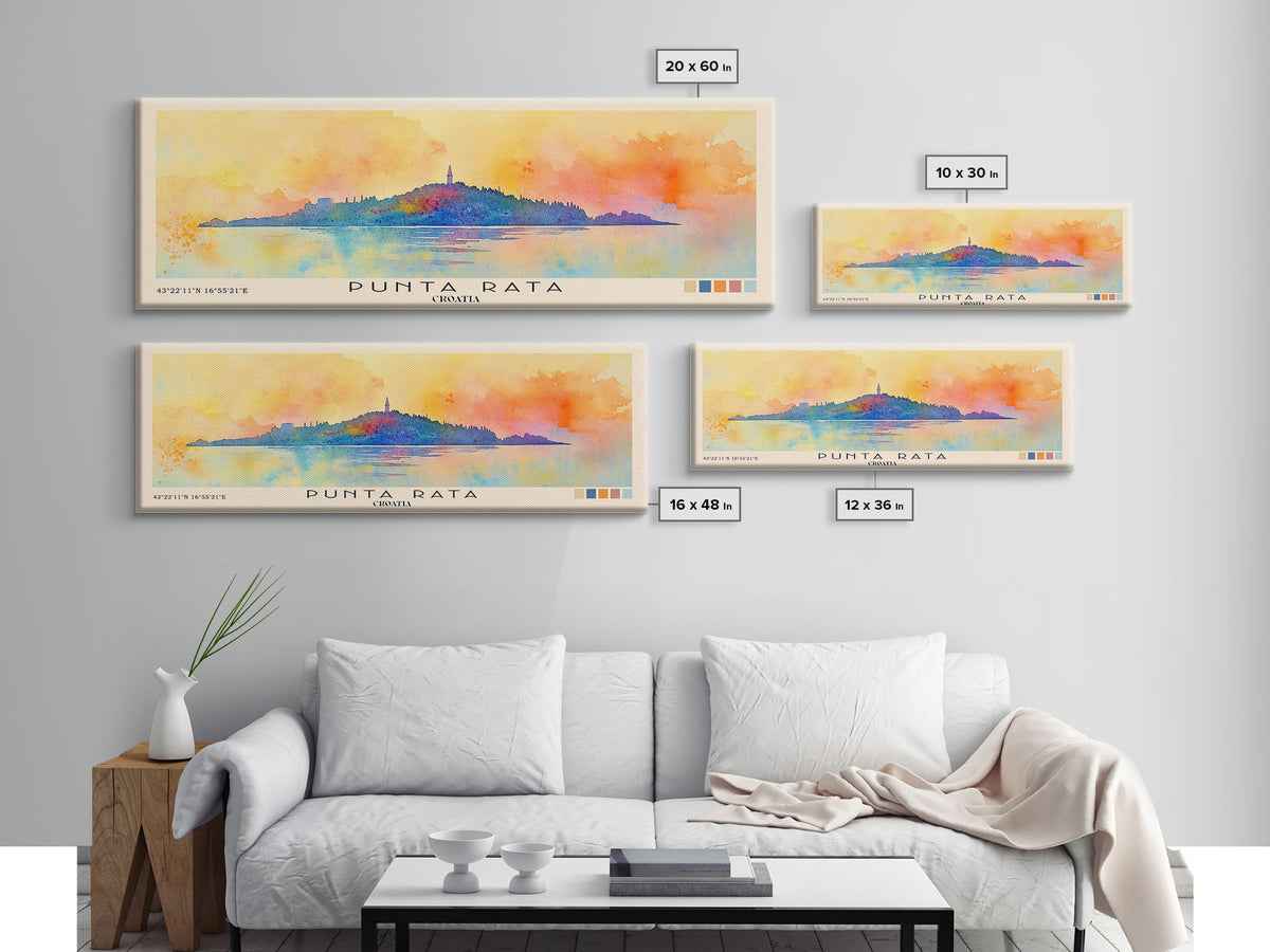 Punta Rata, Croatia Watercolor Print, Vacation Gift, Croatia Wall Art, Vacation Wall Art, Vacatation Memories, Beach Decor, Beach Or Lakehouse Art