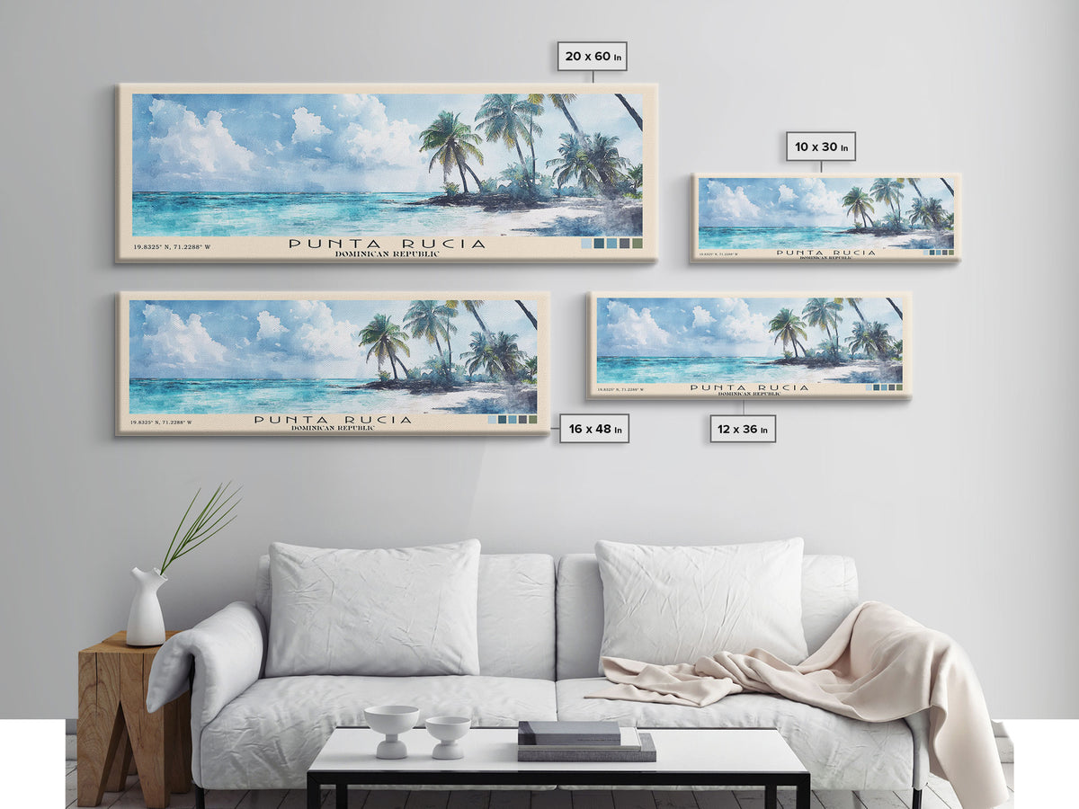 Punta Rucia, Dominican Republic Watercolor Print, Vacation Gift, Dominican Republic Wall Art, Beach Painting, Beach Decor, Beach Or Lakehouse Art