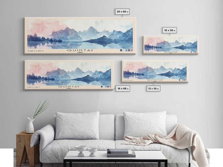 Quintay, Chile Watercolor Print, Vacation Gift, Chile Wall Art, Beach Painting, Beach Decor, Beach Or Lakehouse Art