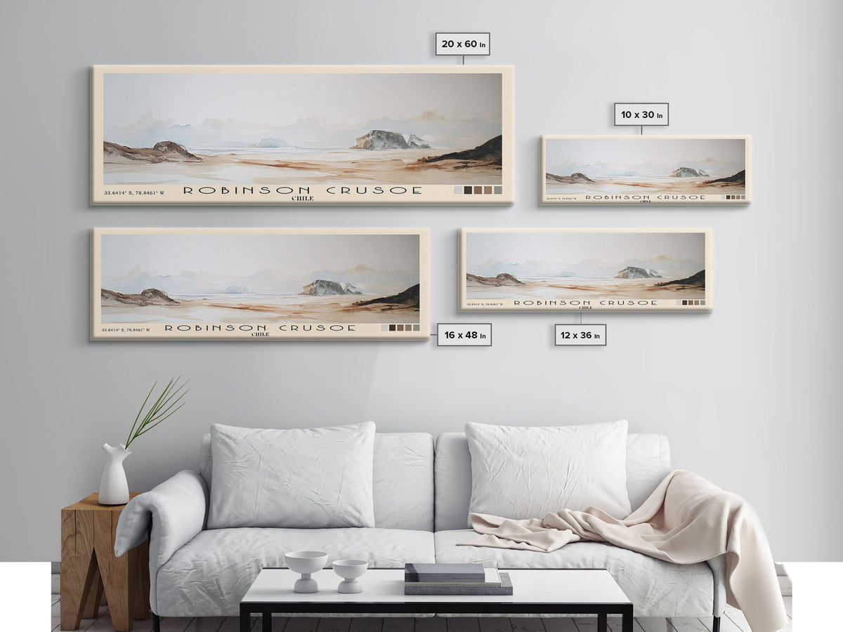 Robinson Crusoe, Chile Watercolor Print, Vacation Gift, Chile Wall Art, Vacation Wall Art, Vacatation Memories, Beach Decor, Beach Or Lakehouse Art